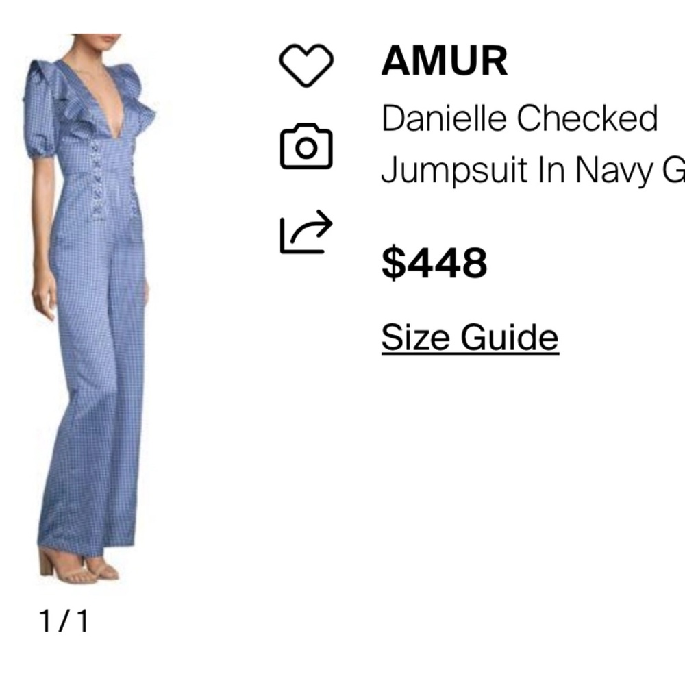 Chic and feminine AMUR Kirsi Gingham Corset Jumpsuit